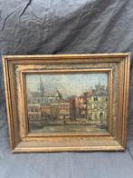 Antiek Stadsgezicht Haarlem op de St. Bavokerk en De Waag, Ophalen