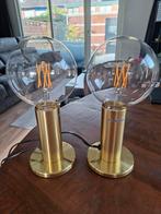 2x tafellamp goudkleurig Inclusief lamp nieuw, Ophalen of Verzenden, Nieuw, Metaal