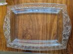 Zware antieke glazen dienblad / schaal, Antiek en Kunst, Antiek | Glas en Kristal, Ophalen