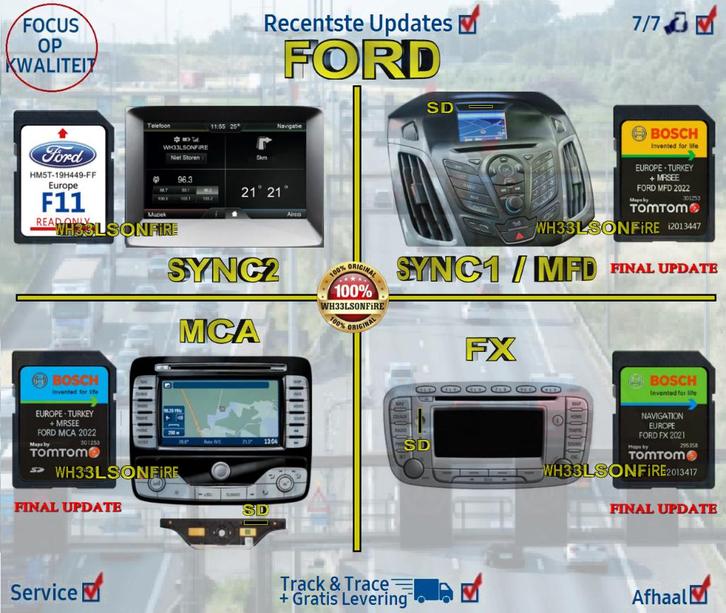 FORD sd kaarten sync2 , mca , mfd , fx, Computers en Software, Navigatiesoftware, Nieuw, Update, Heel Europa, Ophalen of Verzenden