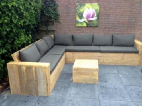 Lounge set steigerhout, Tuin en Terras, Tuinsets en Loungesets, Loungeset, Steigerhout, Bank, Ophalen