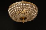 Messing plafonnière met 5 lampen. Gedecoreerd, Ophalen of Verzenden, Gebruikt