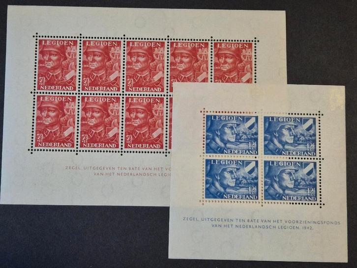 Nederland NVPH V402 & V403 "Legioenblokken" 1942 ., Postzegels en Munten, Postzegels | Nederland, Postfris, Na 1940, Ophalen of Verzenden