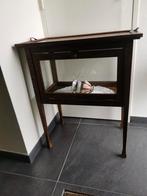 Vintage Theekastje met Glas, Huis en Inrichting, Kasten | Dressoirs, Ophalen, Minder dan 50 cm, Glas, Vintage