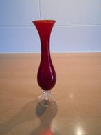 rood glas rozen vaasje, Antiek en Kunst, Ophalen of Verzenden