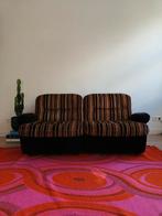 Vintage jaren 70 DDR bankstel gestreept, Huis en Inrichting, Ophalen, Gebruikt, Driepersoons