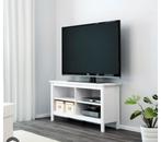 Witte TV kast met opbergruimte, Kunststof, Gebruikt, 100 tot 150 cm, Ophalen of Verzenden