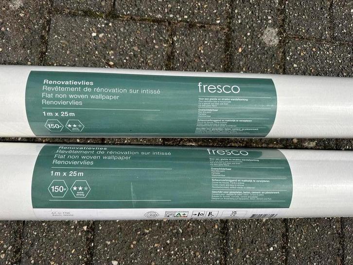 Fresco Renovatievlies 1m x 25m - Nieuw!, Huis en Inrichting, Stoffering | Behang, Wit, 25 tot 50 m², Ophalen of Verzenden