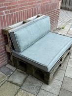 Palletbank met kussens, Tuin en Terras, Ophalen, Hout