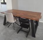 Eettafel + bankje oud eiken (nature), Ophalen, Gebruikt, Eikenhout, 200 cm of meer