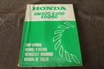 Honda EM300 E300 ED250 1977 generator shop manual handboek, Motoren, Ophalen of Verzenden, Honda