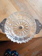 art deco loodkristal schaaltje met zilveren details, Ophalen of Verzenden