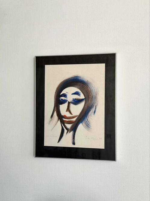 Aquarel “Madrilena” door P.K. 1988, Antiek en Kunst, Kunst | Schilderijen | Modern, Ophalen of Verzenden