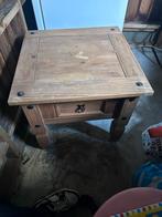 Mooie Mexicaanse Bijzettafel - Zwaar Hout, 45 tot 60 cm, Minder dan 55 cm, Gebruikt, Ophalen of Verzenden