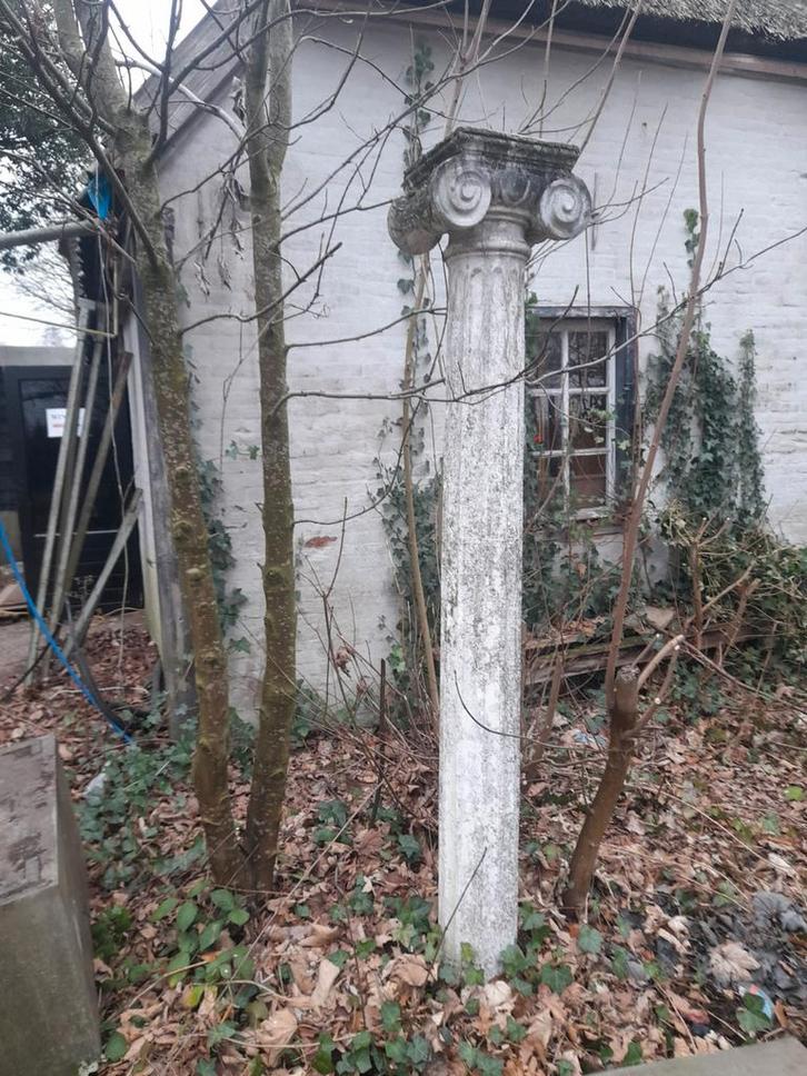 Massieve Romeinse pilaar (beton) als tuinornament, Tuin en Terras, Buitenverlichting, Gebruikt, Hout, Minder dan 50 watt, Netvoeding