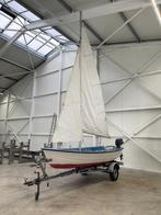 Leuke zeilboot met buitenboordmotor en trailer, Watersport en Boten, Gebruikt, Overige typen, Ophalen of Verzenden, 3 tot 6 meter