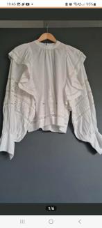 Lonneke Nooteboom Witte Bloes, MOOI, Ophalen of Verzenden, Zo goed als nieuw, Maat 38/40 (M), Wit