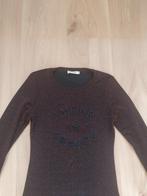 leuk donkerrood/zwart glittershirt valt als maat S, Cherry Koko, Verzenden, Zo goed als nieuw, Lange mouw