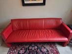 Leolux rode fabio bank 3-zits, Huis en Inrichting, Banken | Bankstellen, Ophalen, Gebruikt, 150 tot 200 cm, Driepersoons