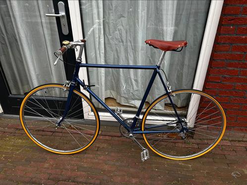 Prachtige vintage caferacer fiets stalen frame, Fietsen en Brommers, Fietsen | Oldtimers, 55 tot 59 cm, Jaren '60 of nieuwer, Ophalen