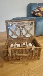 Picknick mand 4p., Ophalen, Nieuw, Rechthoekig, Riet