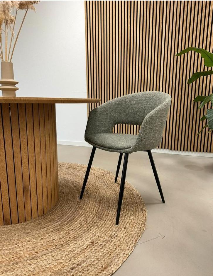 4x Kick eetkamerstoel Dean groen, Huis en Inrichting, Stoelen, Nieuw, Vier, Stof, Overige kleuren, Ophalen of Verzenden