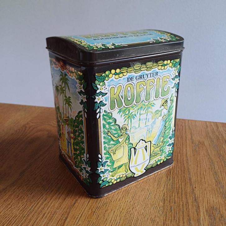 Blik De Gruyter koffie, Verzamelen, Blikken, Gebruikt, Koffie, Overige merken, Ophalen of Verzenden