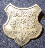 Natova Verzilverde JUBILEUM Speld 1917 / 1937, Verzamelen, Speldjes, Pins en Buttons, Gebruikt, Speldje of Pin, Verzenden, Overige onderwerpen