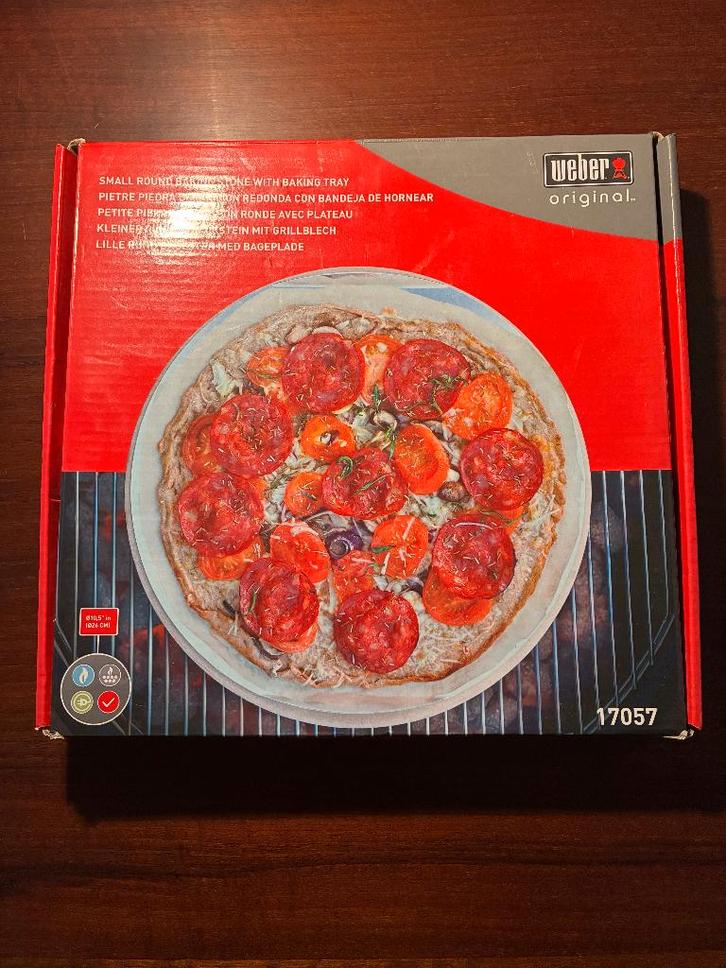 Pizzasteen Weber BBQ 26CM, Tuin en Terras, Barbecue-accessoires, Gebruikt, Ophalen of Verzenden