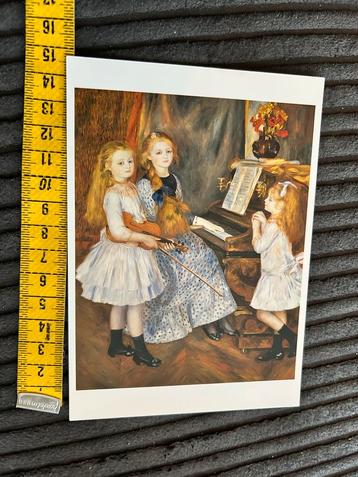 380. Kunstkaart Pierre August Reinoir meisjes viool piano beschikbaar voor biedingen