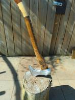 Stevige viking bijl met thema Eagle steel in 2 houtsoorten., Ophalen of Verzenden