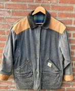 Carhartt upcycle recycle jacket blazer coat jas M L vintage, Maat 52/54 (L), Verzenden, Carhartt, Grijs