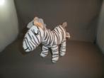 HEMA zebra paardje wit grijs gestreept oranje oren ogendicht, Kinderen en Baby's, Speelgoed | Knuffels en Pluche, Ophalen of Verzenden