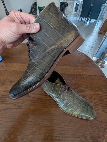 Geklede Italiaanse herenschoen gr. 43, volledig leder.NIEUW beschikbaar voor biedingen