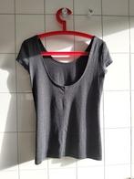 Donker grijze top met lage rug, Kleding | Dames, Tops, H&M, Ophalen of Verzenden, Zo goed als nieuw, Korte mouw