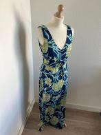 King Louie maat M blauwe grafische maxi jurk 520, Maat 38/40 (M), Blauw, Ophalen of Verzenden, Zo goed als nieuw