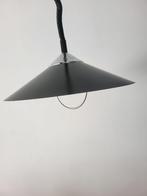 Design Hanglamp - Jaren 70/80 - Zwart Metaal, Ophalen, Gebruikt, Design, Metaal
