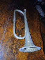 Oude koperen bugel / trompet, Ophalen of Verzenden, Gebruikt, Overige typen, Met koffer