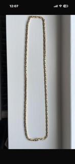 Geelgouden Monte Carlo Halsketting, Sieraden, Tassen en Uiterlijk, Kettingen, Ophalen of Verzenden, Zo goed als nieuw, Goud