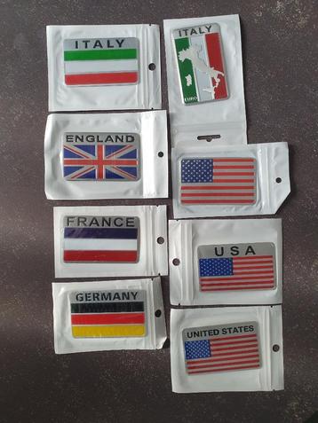 Diverse landen vlag flag embleem badge stickers auto 3D car beschikbaar voor biedingen