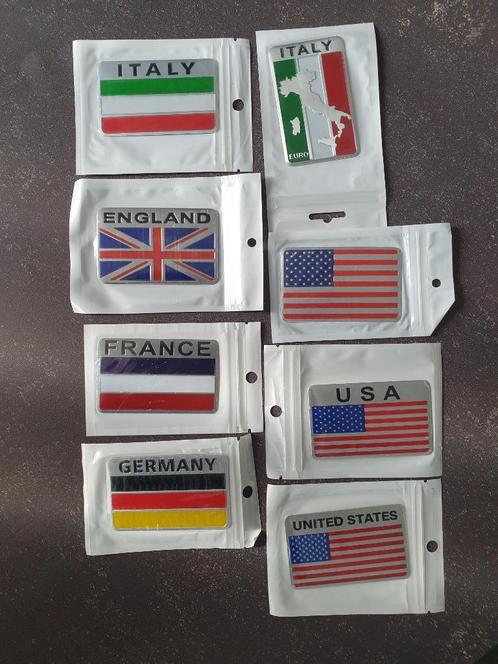Diverse landen vlag flag embleem badge stickers auto 3D car, Hobby en Vrije tijd, Stickers en Plaatjes, Nieuw, Sticker, Ophalen of Verzenden