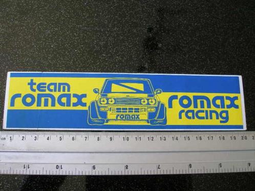 sticker team romax romax racing logo vintage car auto, Verzamelen, Stickers, Zo goed als nieuw, Merk, Verzenden