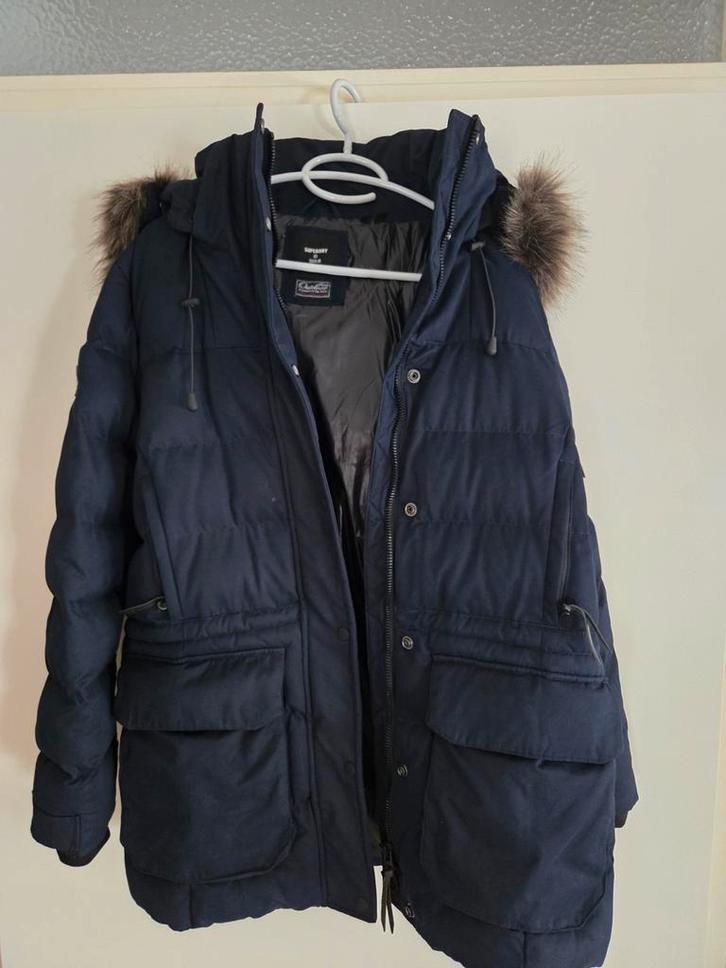 Superdry Everest Winterjas - Maat 40 - Nieuwstaat, Kleding | Dames, Jassen | Winter, Zo goed als nieuw, Maat 38/40 (M), Blauw