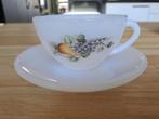 Arcopal soepkommen met schotel Fruit de France set van 4, Antiek en Kunst, Antiek | Servies los, Ophalen of Verzenden