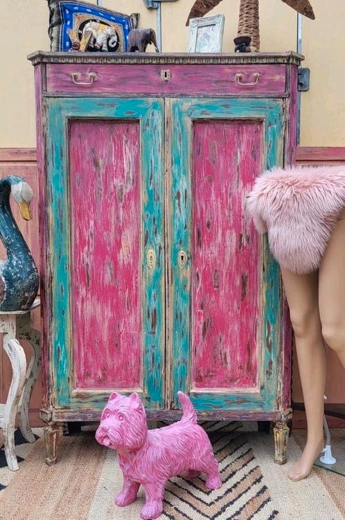 Shabby/Boho/India/Kast/Meidenkast, Antiek en Kunst, Curiosa en Brocante, Ophalen