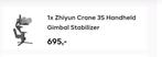 Zhiyun Crane 3S Handheld Gimbal Stabilizer incl smallrig., Nieuw, Overige typen, Ophalen of Verzenden, Minder dan 150 cm