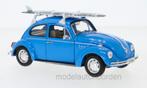 VW Kever met Surfplank, Hobby en Vrije tijd, Modelauto's | 1:24, Ophalen of Verzenden, Nieuw, Auto, Welly