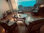 Vintage Fauteuils Set met Tafel, Ophalen, Gebruikt, Hout, 75 tot 100 cm