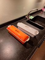 2x Le Creuset gietijzeren zware Terine Paté schaal, Huis en Inrichting, Keuken | Potten en Pannen, Ophalen of Verzenden, Gebruikt