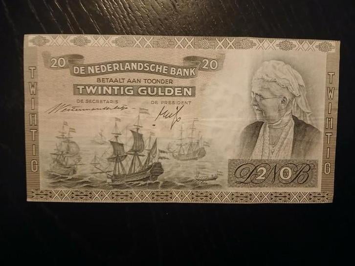 Prachtig 20 gulden biljet 1941 Koningin Emma, Ophalen of Verzenden, Los biljet